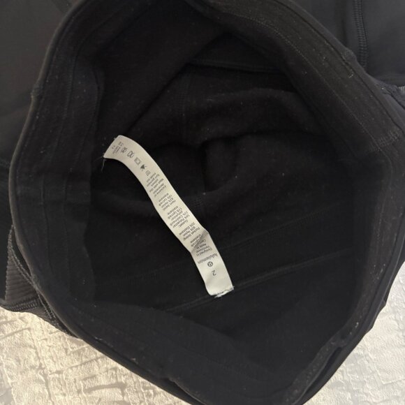 Lululemon Keep The Fleece Tight Leggings 28" Black Tech Fleece Water Resistant 2 - Picture 7 of 11